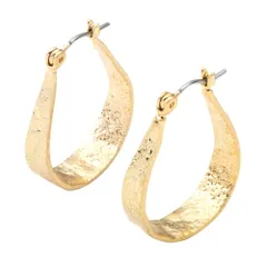 【ゴールド×ピアス】[Cream dot. クリームドット公式] ピアス レディース フープ 金属アレルギー ニッケルフリー キャッチレス 開閉式 クラフト調 メタル マット 大人 上品 エレガント カジュアル シンプル  