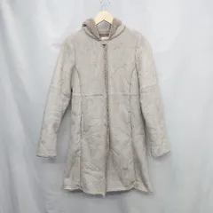◇ ⊆ khaju　カージュ フード付　裏ボア　フェイクムートン 長袖 コート サイズ38 ベージュ系 レディース E  【1503060009789】