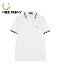 新品 未使用 並行輸入 メンズ ポロシャツ FRED PERRY フレッドぺリー 半袖 TWIN TIPPED 511029 スノーホワイトRN