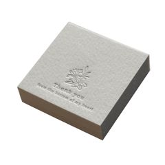 新品 BAY LETTERPRESS サンキューカード 兼 アクセサリー台紙 30枚 ユリ 活版印刷 56×56mm
