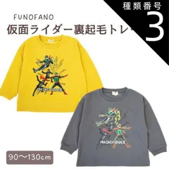 種類3：110cm/グレー 仮面ライダー 裏起毛スウェットトレーナー　シャツ