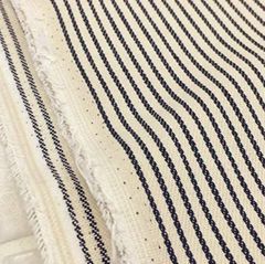 約110×45cm　ヒッコリーデニム 500-320-2A  オフ／ネイビー　生地 布地 布 ハンドメイド