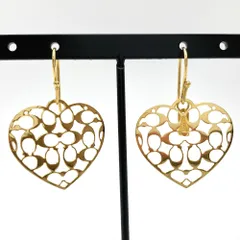 コーチ COACH ハート メッキ ピアス ゴールド レディース【中古】