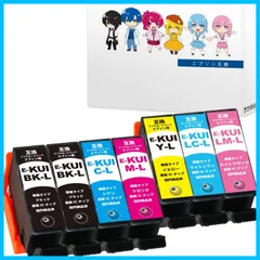 【特価商品】７本セット KUI-6CL-L(BK×2/C/M/Y/LC/LM) 【クマノミ】(増量) 残量表示機能付 ICチップ対応 エプソン用最優良互換インクカートリッジ 【Green Shower製】【安心一年パック】