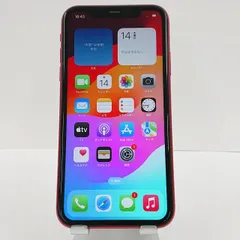 iPhone11 64GB au レッド 送料無料 本体 c02896