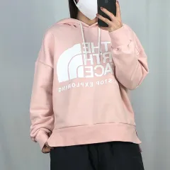 THE NORTH FACE(ザノースフェイス) ストロベリーミルクピンク ビックロゴ フード付きTシャツ M 250409
