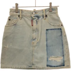DSQUARED2 ディースクエアード ダメージ加工デニムスカート S75MA0705 アイスブルー 38のサムネイル