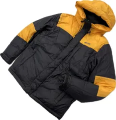 LOGOS ★ Thermore 保温性◎ サーモア 中綿 ジャケット フーディ ブラック イエロー M アウトドア タウンユース ストリート ロゴス■S2801