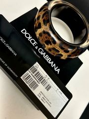 人気アーカイブITALY製DOLCE&GABBANAレディースレオパードバングル