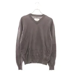 Martin Margiela 14 (マルタンマルジェラ) エルボーパッチ付き ニットセーター モクグレー ここのえ 28 HA078のサムネイル