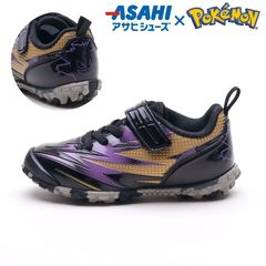 ポケモン ポケットモンスター  スニーカー キッズ 子供 小学生 16～21cm アサヒシューズ  ガチ強 P109 ブラック/パープル ゲンガー