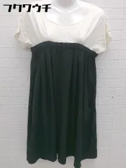 ◇ Spick & Span Noble スピック&スパンノーブル 半袖 膝丈 ワンピース ホワイト ブラック レディース 【中古】 【1103020012776】