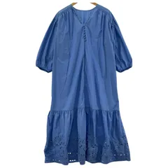 OPAQUE.CLIP オペークドットクリップ Vネック フレアワンピース size00/FREE/ライトブルー