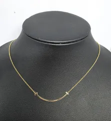 【美品】 Tiffany&Co. （ティファニー）Tスマイル ペンダント スモール ネックレス K18YG イエローゴールド  60011679 used:A