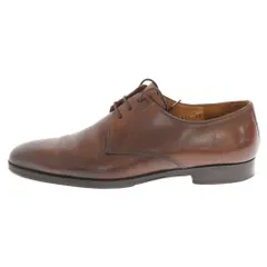 Santoni (サントーニ) レースアップ レザー ドレスシューズ ローファー 革靴 ブラウン 5 1/2のサムネイル
