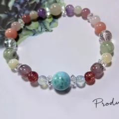 b18♡CandyBOX♡　ブレスレット♡ラリマー　クンツァイト　アクアマリン　　ストロベリークォーツ　ディープローズクォーツ　ラベンダーアメジスト　水晶　　オーラライト23  ムーンストーン