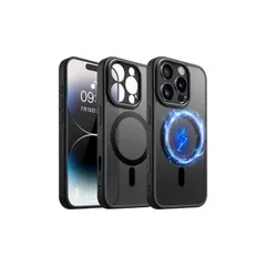 Blxnyt iPhone 16 Pro ケース MagSafe MIL規格取得 衝撃吸収 耐衝撃 PC背面 + TPUバンパー 2重構造 iPhone 16 Pro ケース レンズ保護 クリア 軽薄 黄変抑制 MagSafe ワイヤレス 充電対応 アイフ 1