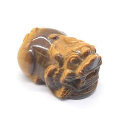 貔貅の置物 ヒキュウ タイガーアイ 虎目石 天然石製 6cm