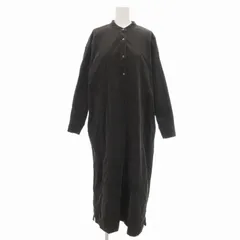 アーバンリサーチ ドアーズ URBAN RESEARCH DOORS コーデュロイシャツワンピース バンドカラー タック マキシ ロング F ダークグレー DR07-26M708 /TZ