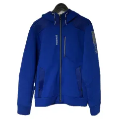 95 Reebok(リーボック) フード付き ジップアップパーカー 青