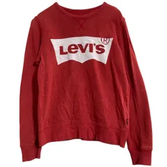 Levi’s ロゴスウェット トレーナー レディース M 程 レッド リーバイス プルオーバー 古着卸 アメリカ仕入 a701-6404のサムネイル