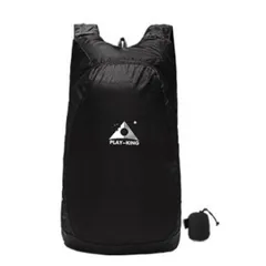 エコリュック エコバッグ 折りたたみ リュック 折畳みバッグ リュックサック 超軽量 大容量 20L 防水 ブラック 折畳み かばん 鞄 旅行 買い物 アウトドア