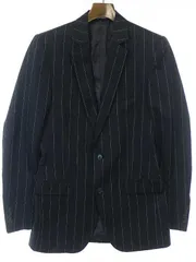 DOLCE&GABBANA ドルチェ＆ガッバーナ 07SS コットンシルク ノッチドラペルセットアップスーツ ネイビー 44のサムネイル