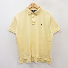XL/古着 ラルフローレン ポロスポーツ 半袖 ブランド ポロ シャツ メンズ ワンポイントロゴ コットン 薄黄 イエロー spe 25jul14 中古 トッ