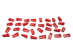 レゴ★未使用！赤色のグリルスロープ３２点セット