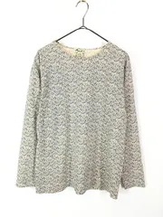レディース 古着 90s Eddie Bauer 花 フラワー ボタニカル 総柄 長袖 Tシャツ ロンT カットソー M 古着