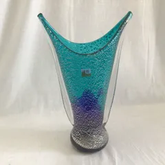 日本の伝統工芸品　津軽びいどろ　花瓶のサムネイル