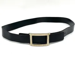 BVLGARI ブルガリ　ベルト　ウエスト　レザー　ロゴバックル　シルバー金具