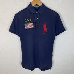 Polo by Ralph Lauren ビッグポニー ポロシャツ USA ネイビー XSサイズ メンズ 古着 アメカジ