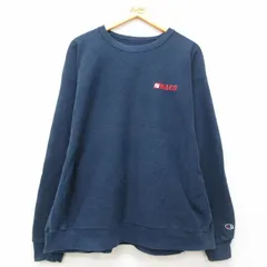 XL/古着 長袖 チャンピオン Champion リバースウィーブ メンズ 00s NAES 大きいサイズ クルーネック 紺 ネイビー 25mar22 中古 スウェット 