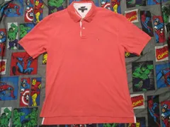 トミーヒルフィガー ワンポイントロゴポロシャツ XL サーモンピンク USA古着