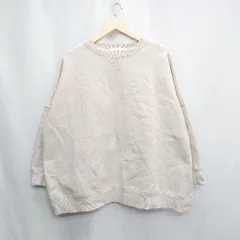 ◇ ⊇ PUAL CE CIN ピュアルセシン 長袖 トレーナー スウェット サイズ表記なし ベージュ系 レディース E  【1504210004302】