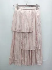 ◇ Maison de FLEUR Petite Robe ギャザー ラメ ロング丈 フレア スカート サイズM ピンク レディース P  【1406110001675】のサムネイル