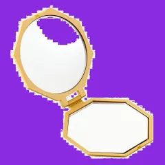 【特価商品】手鏡 両面コンパクトミラー 10倍拡大鏡 携帯ミラー メイクミラー 折りたたみ鏡 アイメディア 化粧鏡 八角 風水