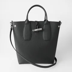 新品 ロンシャン LONGCHAMP トートバッグ ル ロゾ クロスボディバッグ Mサイズ ブラック