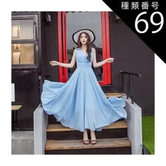 種類69：ブラック/4XL シフォンワンピース シフォンドレス ドレスワンピース ワンピース ドレス フレアワンピース シフォンワンピース ロング ロング丈 マキシ マキシ丈 9分丈 袖なし ノースリーブ Vネック カシュクール フレア セミフレア Aライン 