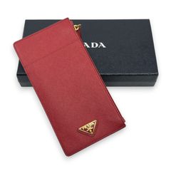 Prada プラダ サフィアーノ フラグメントケース カードホルダー  赤