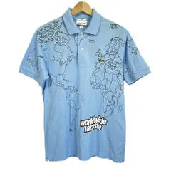 Lacoste(ラコステ) 半袖ポロシャツ サイズS メンズ美品  - ライトブルー×黒×白