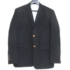 美品 BLACK FLEECE ブラックフリース ブルックスブラザーズ 金ボタン 段返り3B ブレザー テーラードジャケット 紺ブレ BB2サイズ ネイビー メンズ 古着 中古 USED