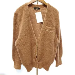 #wnc レリアン Leilian カーディガン 9 茶 ニット 金ボタン モヘア レディース [923904]