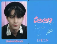 【中古】コレクションカード(男性) SEVENTEEN/MINGYU(ミンギュ)/枠青・裏面印刷サイン入り/「DICON D’FESTA MINI EDITION SEVENTEEN」フォトカード