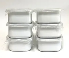 野田琺瑯　ホーロー保存容器　WS-S　スクエアＳ　６個　セットのサムネイル