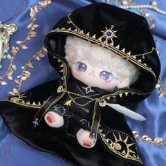 20cm ぬいぐるみ服 着せ替え ぬい服 ちびぬい 聖職者 黒 ブラック ぬい活 推し活 推しぬい 綿人形 棉花娃娃 ちびぬい服 ちびぐるみ コットンドール cotton doll-B1210