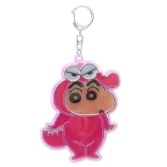 【メール便】クレヨンしんちゃん キーリング ぴかぴかキーホルダー2 ワニ山さんしんちゃん  ライト付き 光る 名札 アニメキャラクター グッズ 