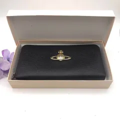 ヴィヴィアンウエストウッド 長財布 ラウンド 革 茶 札入れ カード FW82