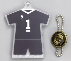 【中古】キーホルダー 北信介 スクールアイコンボタン付きアクリルチャーム 「一番くじ ハイキュー!! ～全国への道～」 F賞